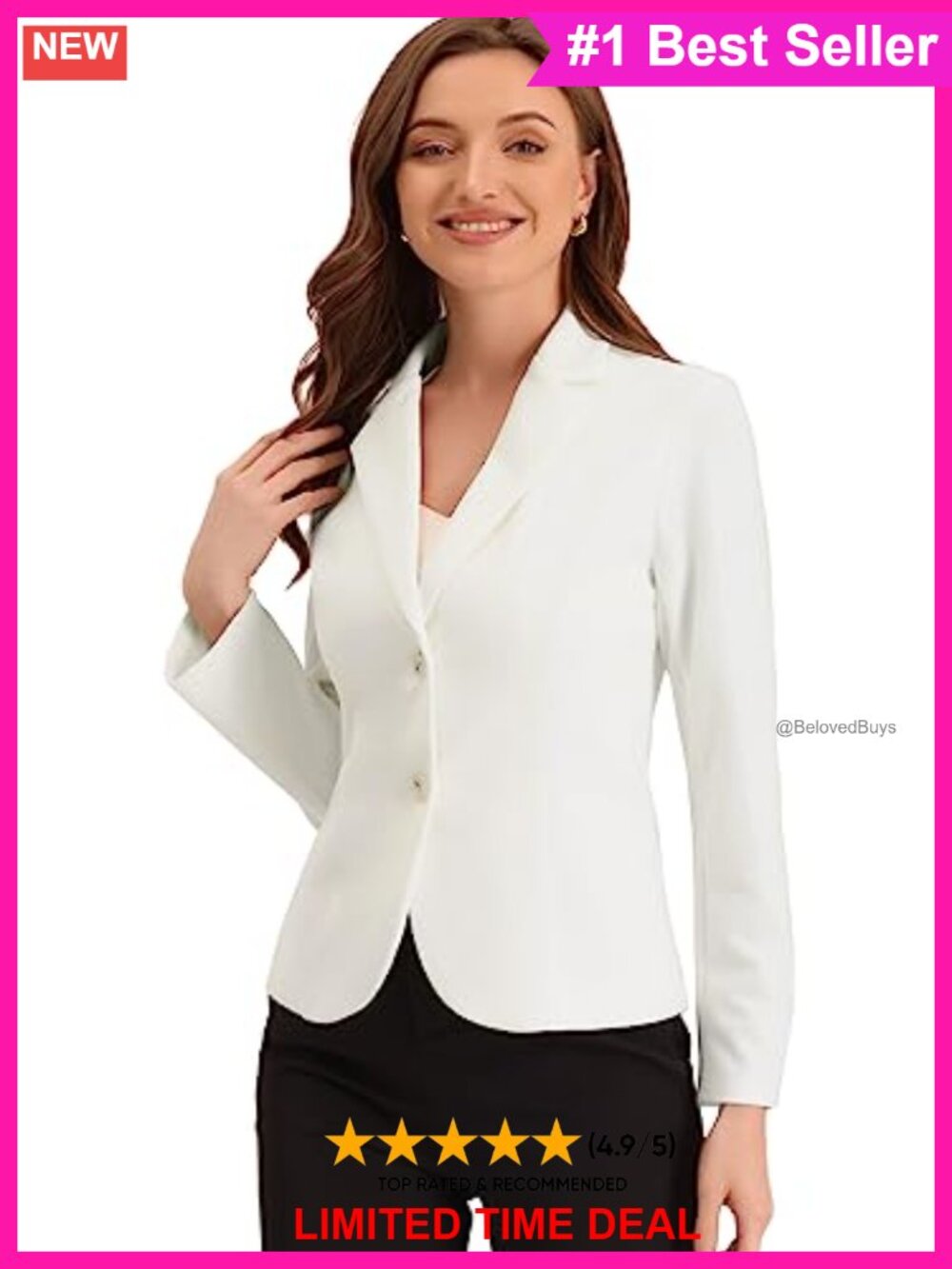 Womens Knit Stretchy Blazer Long Sleeve Notch Lapel Work Office Jacket